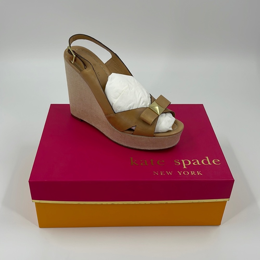 Kate Spade Ingrada Black/ Napa Leather Wedges